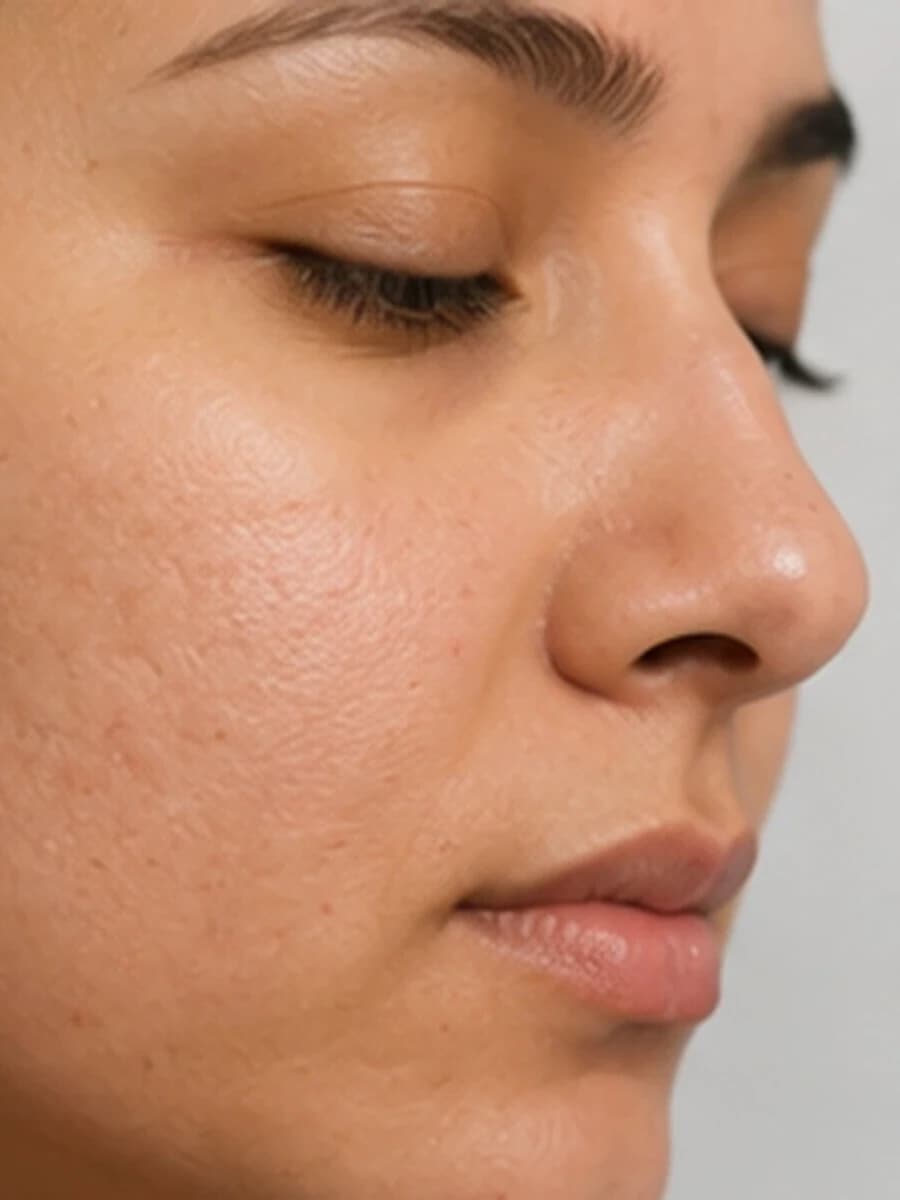 Acne front view after treatment example at Radiance Clinics Bhubaneswar